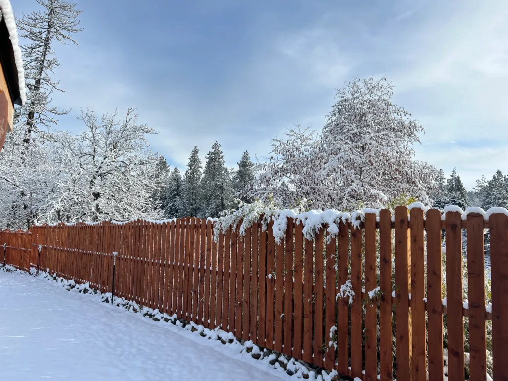 Completed residential fence